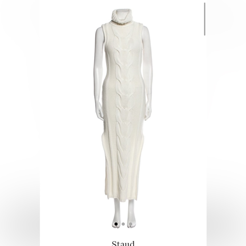 Staud turtleneck knit dress